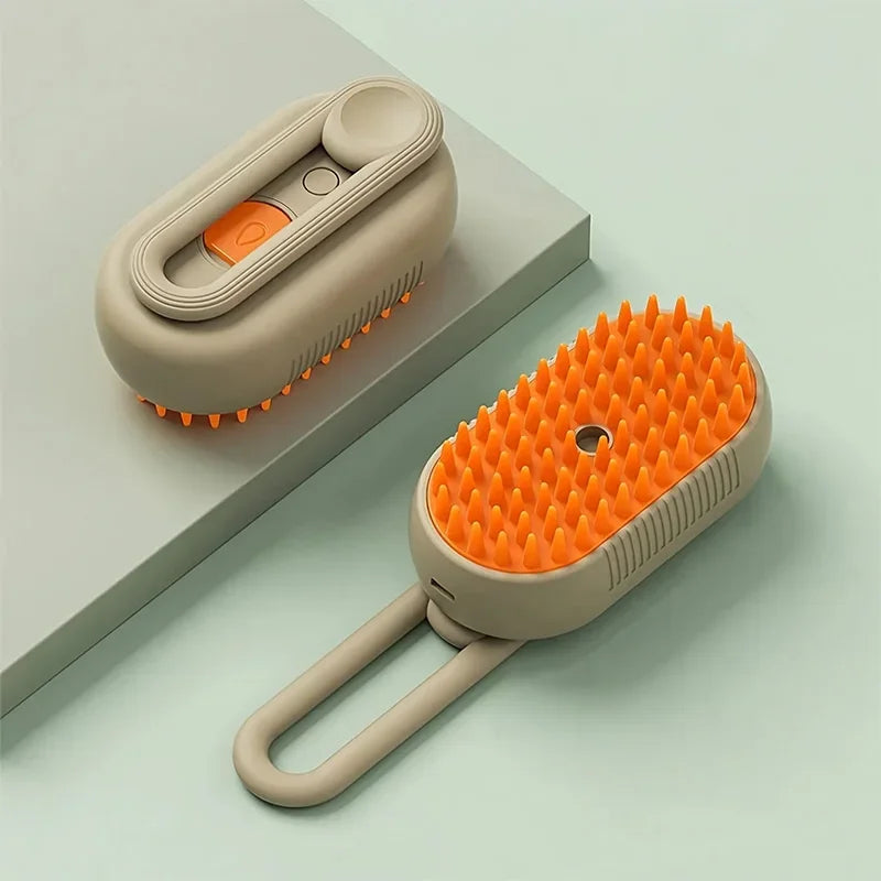 Petopia® - 3-in-1 Steam Pet Brush – Groom, De-Shed & Massage