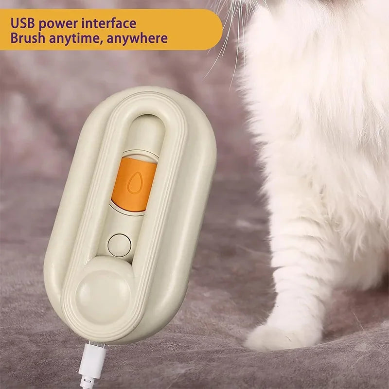 Petopia® - 3-in-1 Steam Pet Brush – Groom, De-Shed & Massage